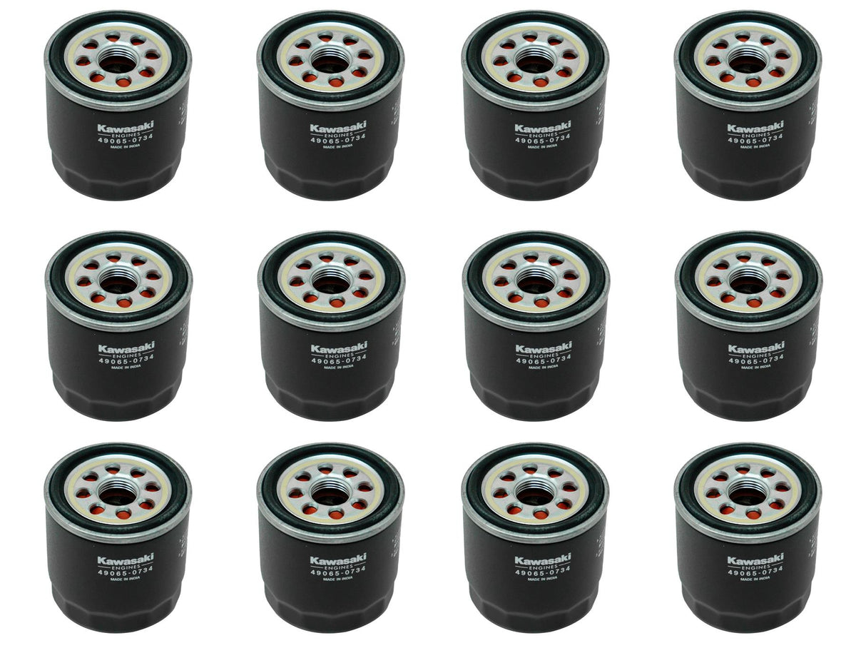 12 PK Genuine Kawasaki 49065-0734 Oil Filter FR FS FX Repl 49065-0724 49065-7010