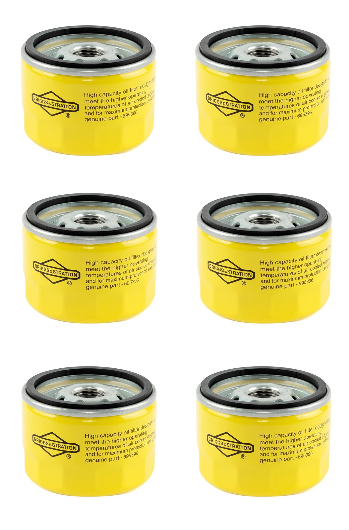 6 Pack Genuine Briggs & Stratton 696854 Extended Life Oil Filter OEM