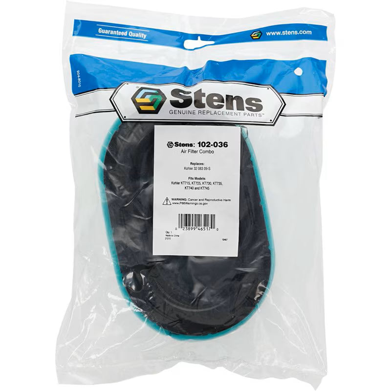 Stens Air Filter Combo, Kohler 32 083 09-S Part# 102-036