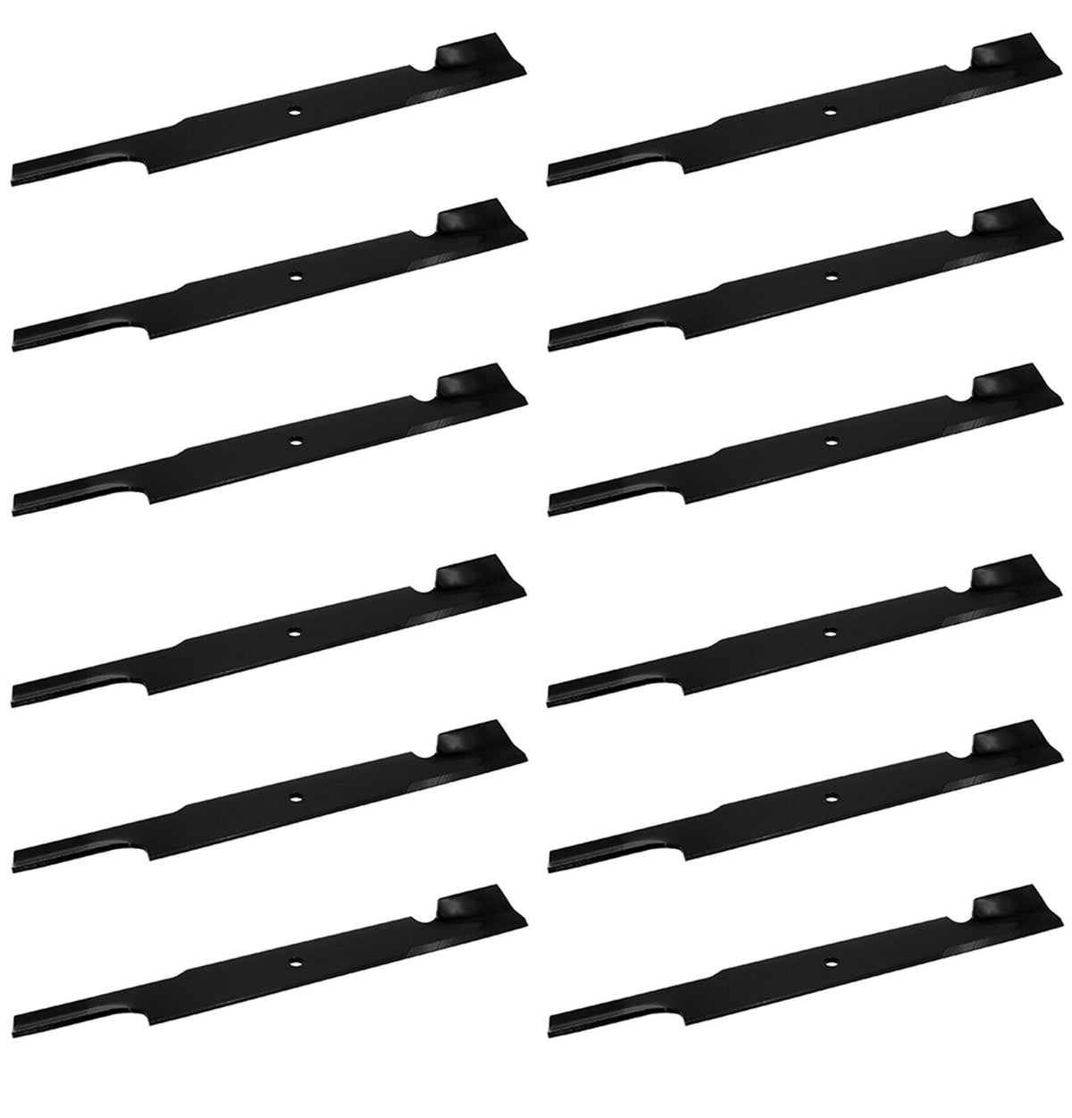 12 Pack Genuine Hustler 602857 Extra High-Lift Notched Mower Blade 72" Cut
