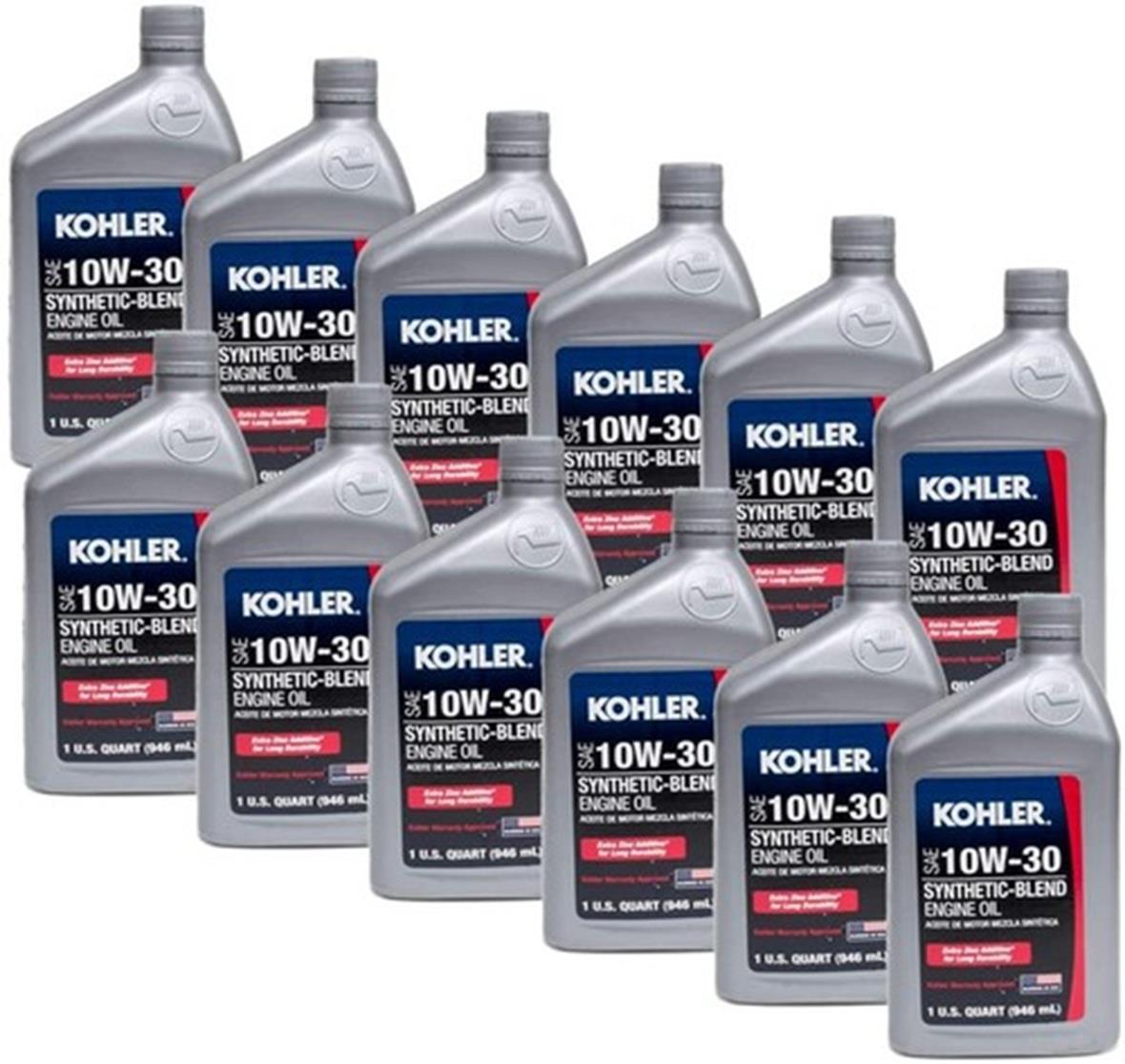 Genuine KOHLER 25 357 64-S SAE 10W-30 4-Cycle Engine Oil 12 Pack OEM