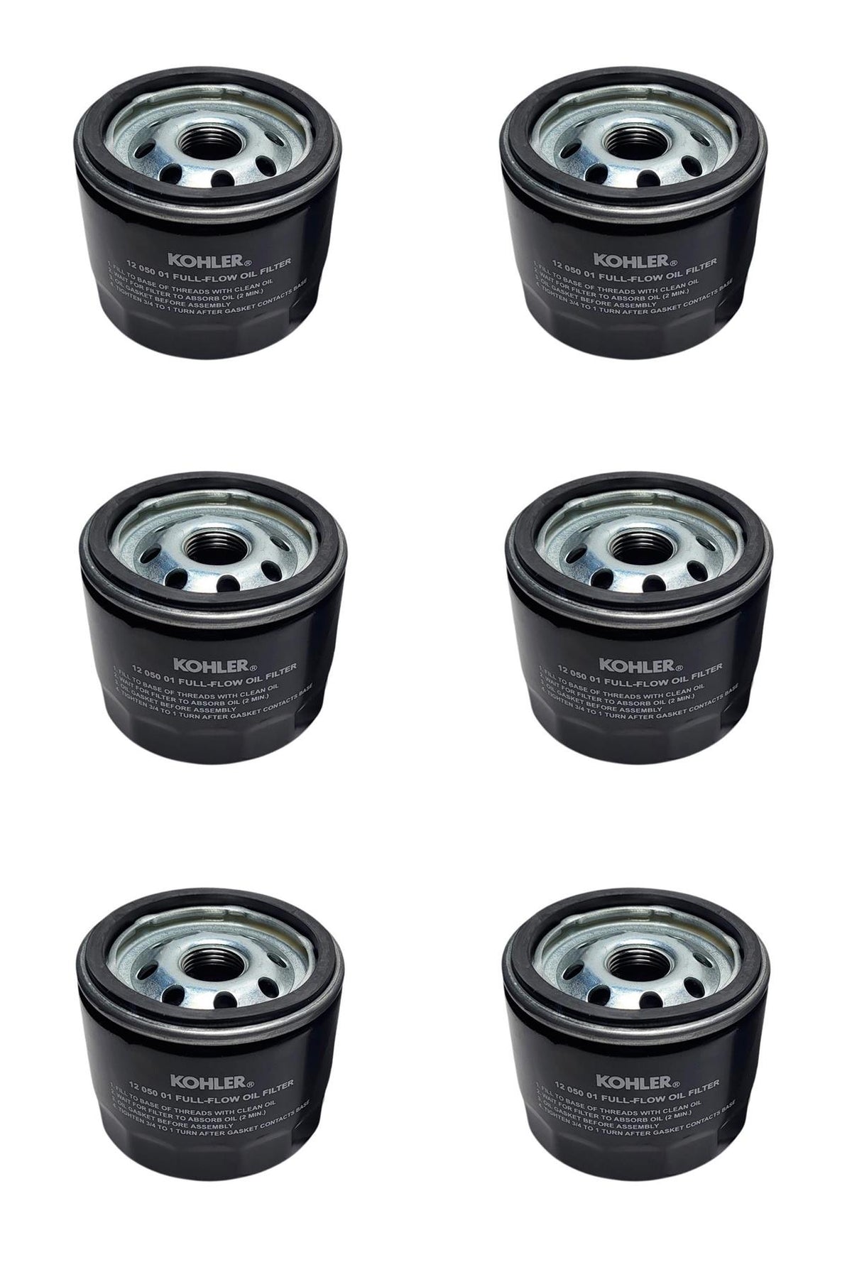 6 Pk Genuine Kohler 12-050-01-S Short Oil Filter Command Pro Courage Aegis Triad