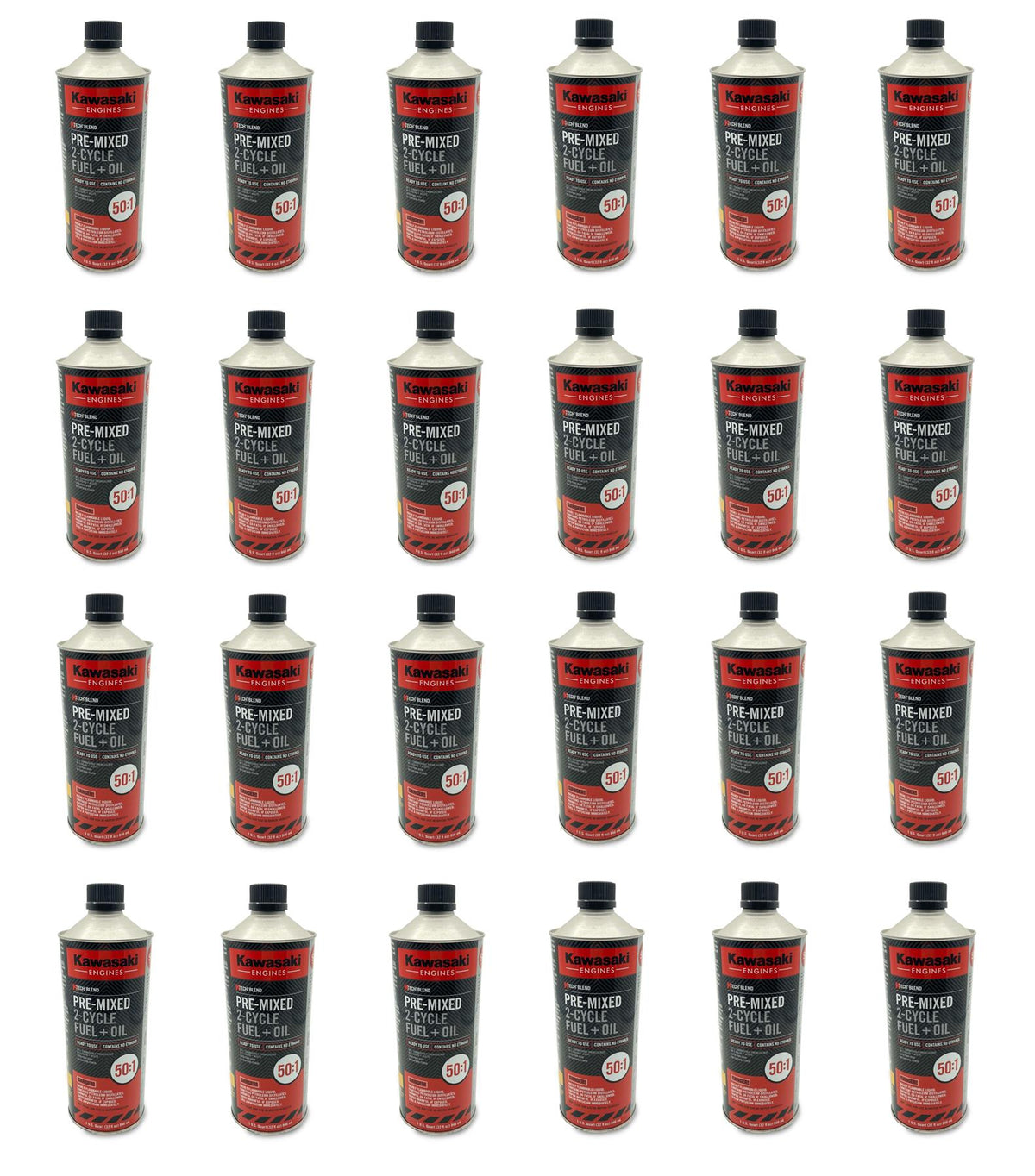 24 Pk Kawasaki 99969-6559 KTECH Blend 50:1 Pre-Mixed 2-Cycle Fuel + Oil 1 Quart