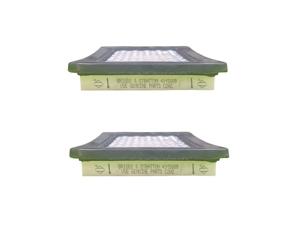 2 PK Genuine Briggs & Stratton 491588S Air Filter Flat Panel Cartridge 491588