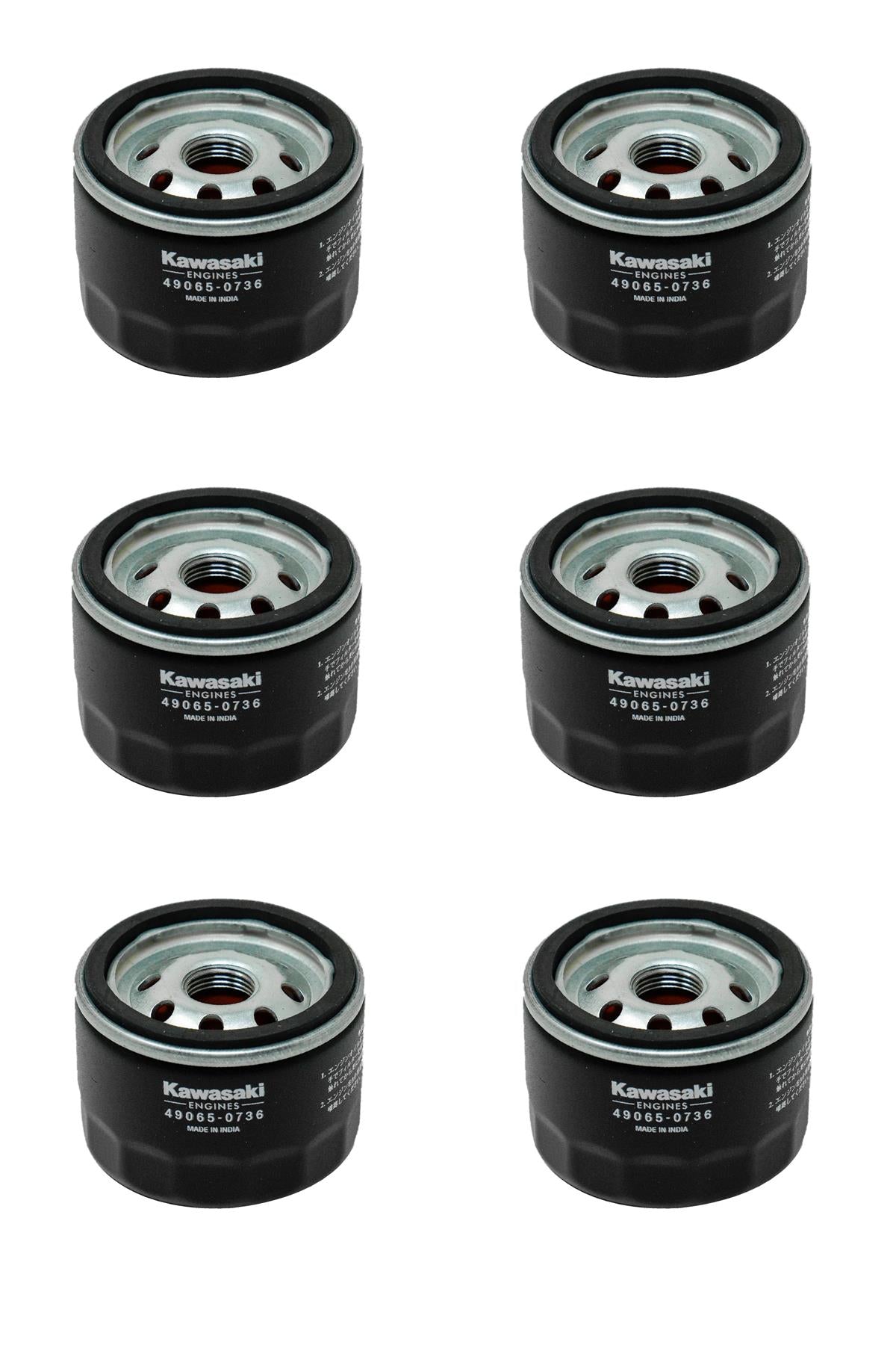 6 Pack Genuine Kawasaki 49065-0736 Oil Filter FR FS FT FX 600 730 49065-7007