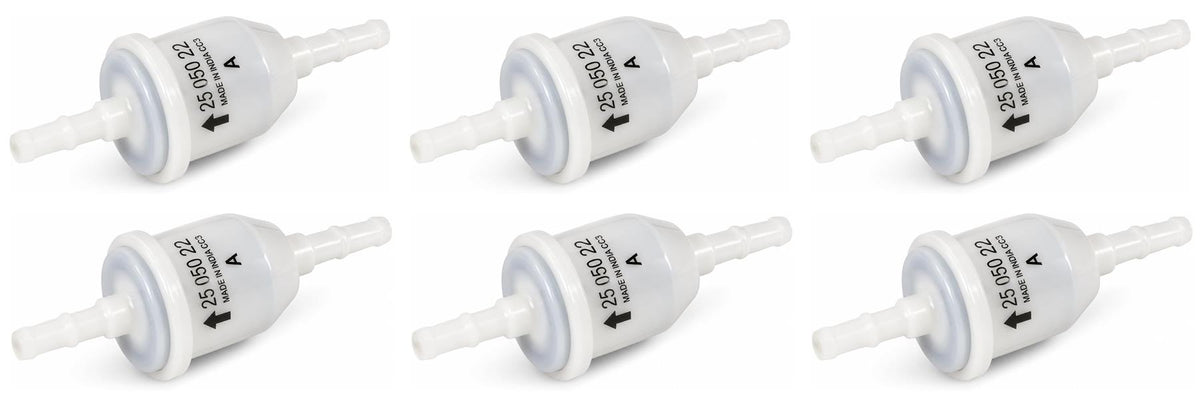 6 Pack Genuine Kohler 25-050-22-S Fuel Filter 51 Micron 1/4" & 5/16" ID Lines