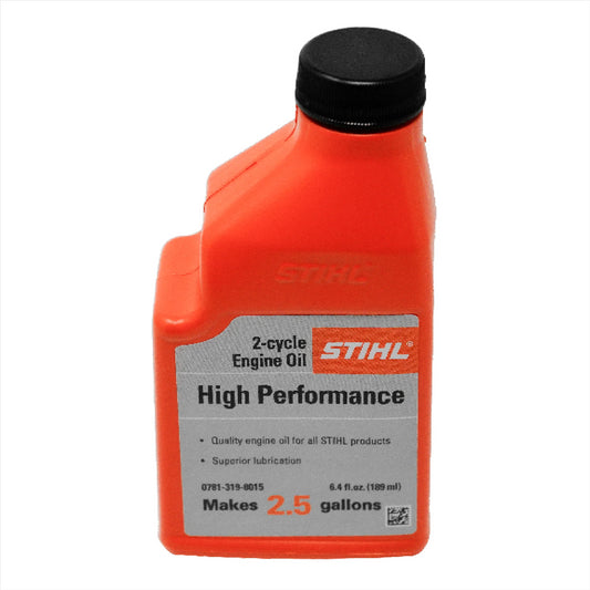 STIHL OEM HIGH PERFORMANCE 2 CYCLE ENGINE OIL 6.4 OZ. Part# 0781 319 8009
