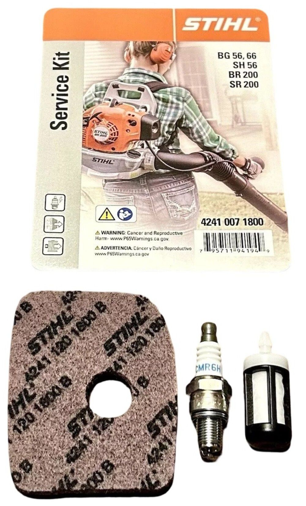 STIHL OEM BLOWER SERVICE KIT - BG56/66/8 Part# 4241 007 1800