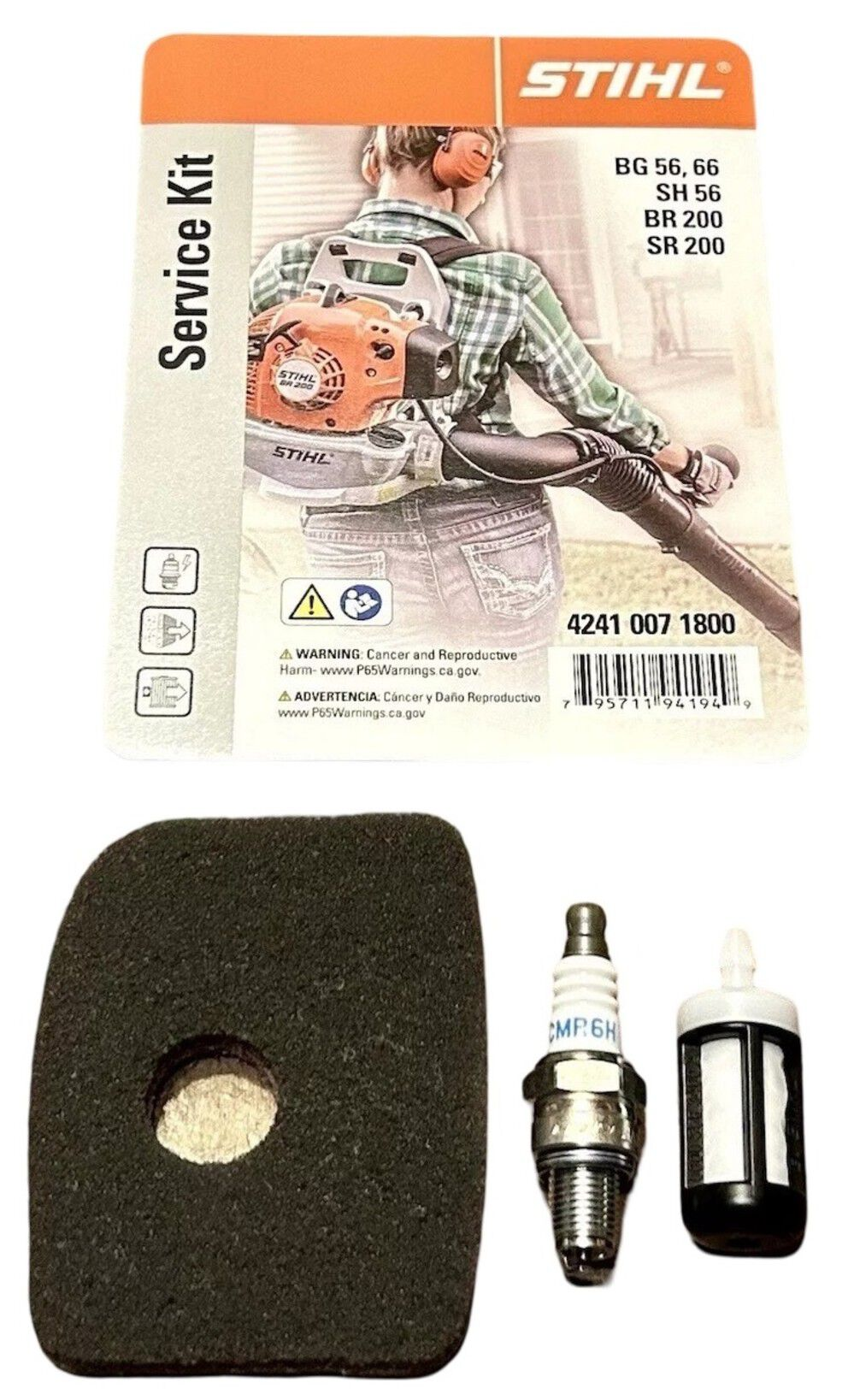 STIHL OEM BLOWER SERVICE KIT - BG56/66/8 Part# 4241 007 1800