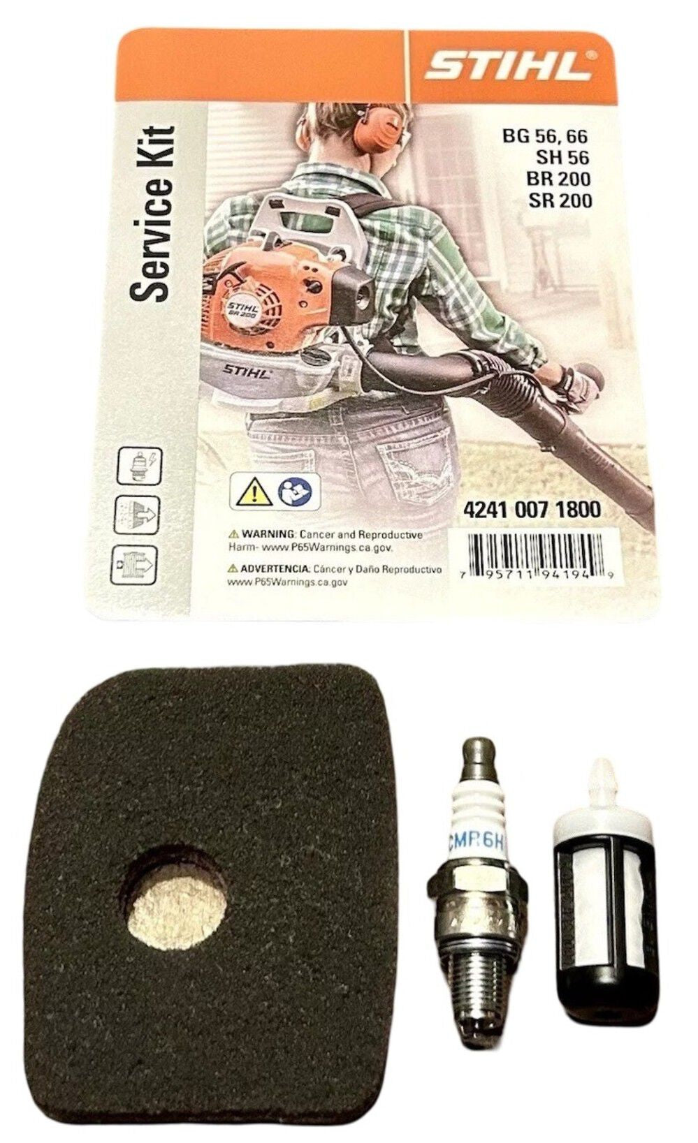 STIHL OEM BLOWER SERVICE KIT - BG56/66/8 Part# 4241 007 1800