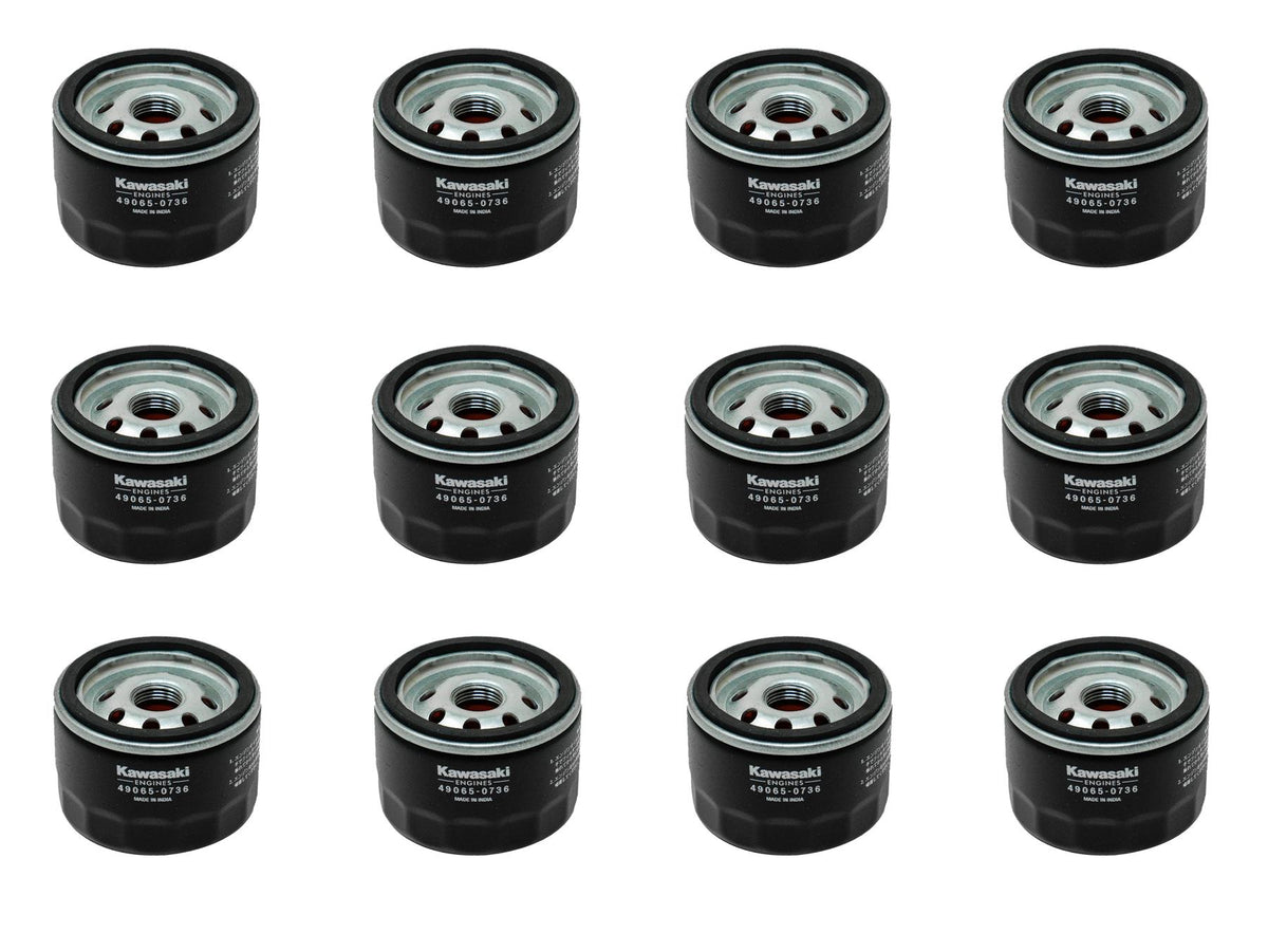12 Pack Genuine Kawasaki 49065-0736 Oil Filter FR FS FT FX 600 730 49065-7007