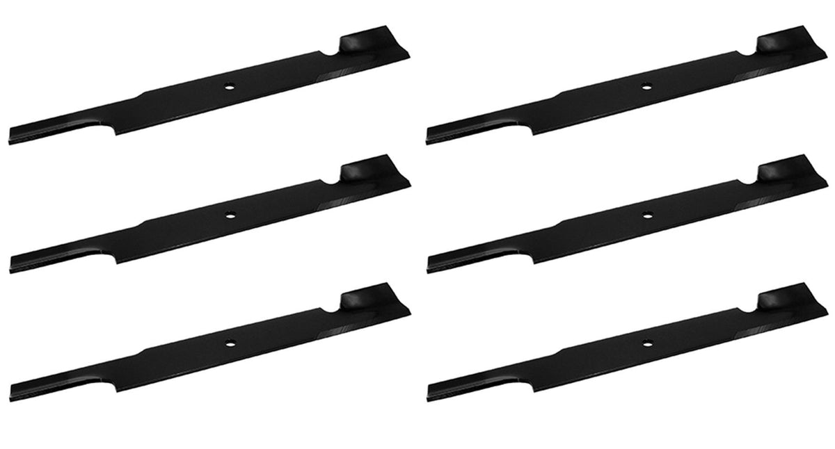 6 Pack Genuine Hustler 602857 Extra High-Lift Notched Mower Blade 72" Cut