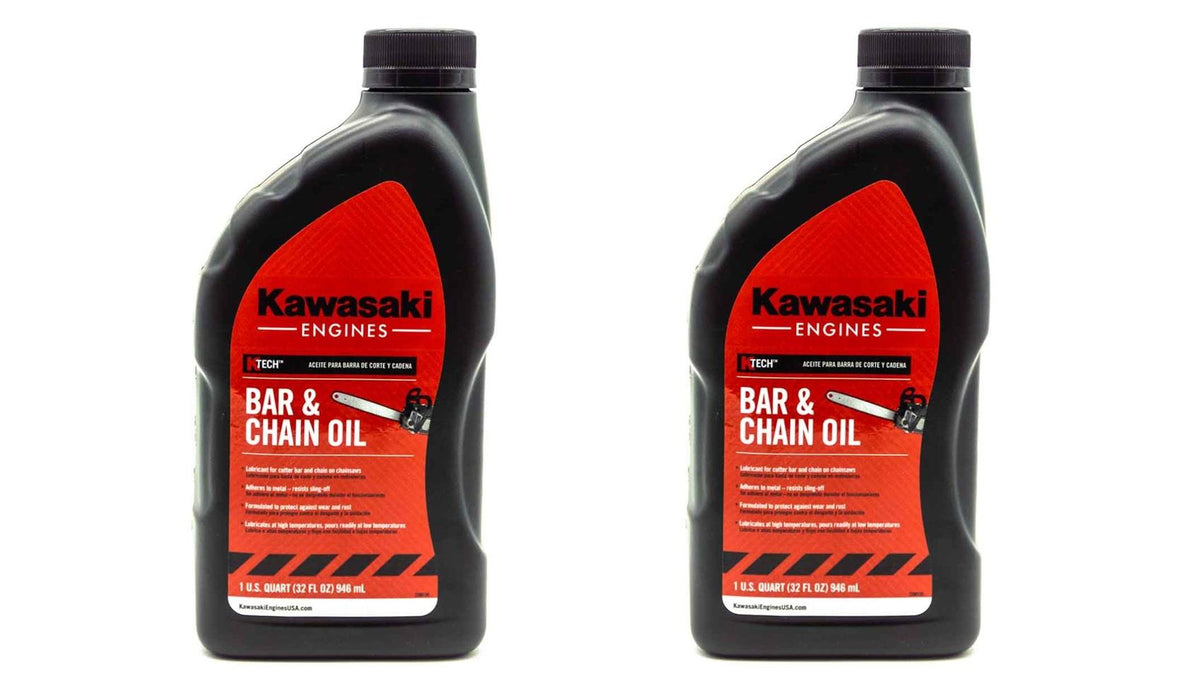 2 Pack Genuine Kawasaki 99969-6505 KTECH Bar & Chain Oil 1 Quart Chainsaw OEM