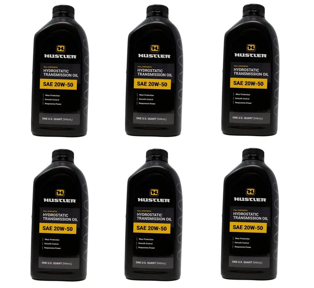6 Pack Genuine Hustler 606950 20W-50 Full Synthetic Hydrostatic Transmission Oil
