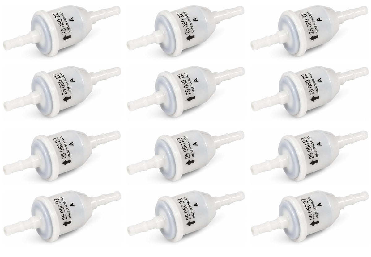 12 Pack Genuine Kohler 25-050-22-S Fuel Filter 51 Micron 1/4" & 5/16" ID Lines