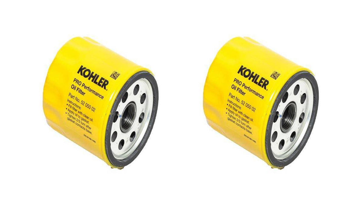 2 Pack Genuine Kohler 52-050-02-S High-Capacity Pro Oil Filter 3" OD