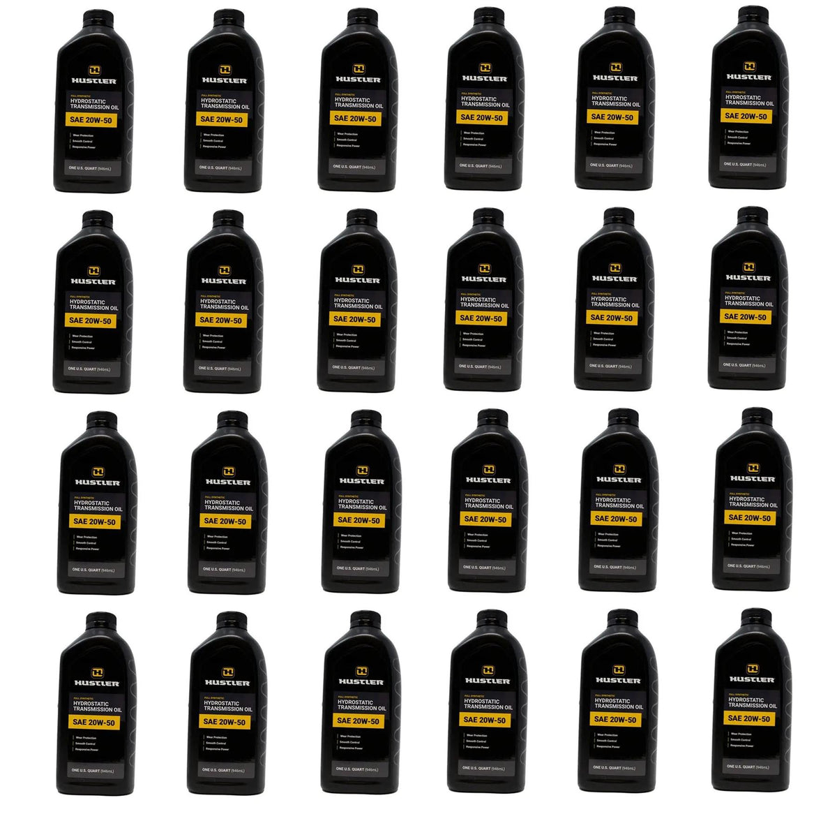 24 Pk Genuine Hustler 606950 20W-50 Full Synthetic Hydrostatic Transmission Oil