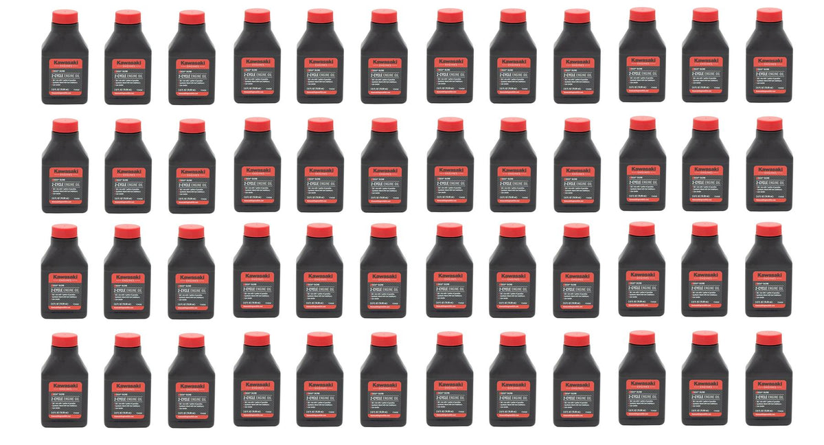 48 Pack Kawasaki KTECH 2-Cycle Engine Oil 2.6 oz 50:1 1 Gallon Mix 99969-6082