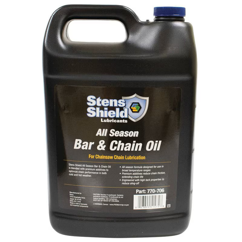 Stens Shield Bar & Chain Oil, All season formula, Four 1 gallon bottles, case, 4 Part# 770-706