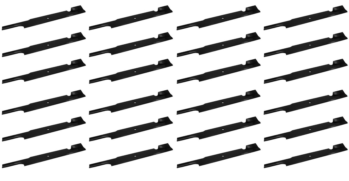 24 Pack Genuine Hustler 602857 Extra High-Lift Notched Mower Blade 72" Cut