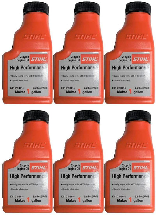 STIHL OEM 2.6 FL OZ 6 PACK 2 CYCLE HP ORANGE Part# 0781 319 8011