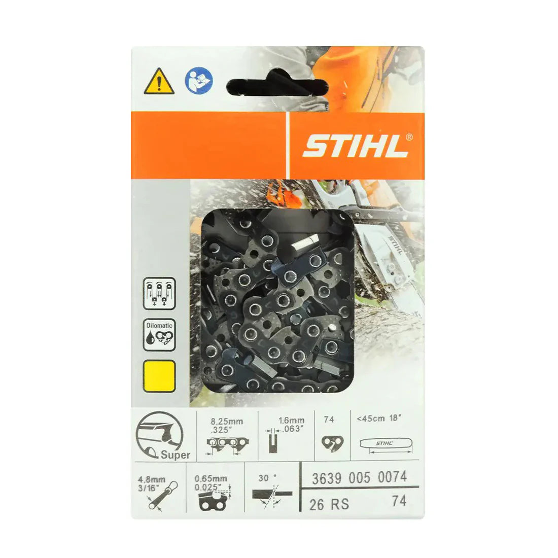 STIHL OEM 26RS 74E CHAIN LOOP Part# 3639 005 0074