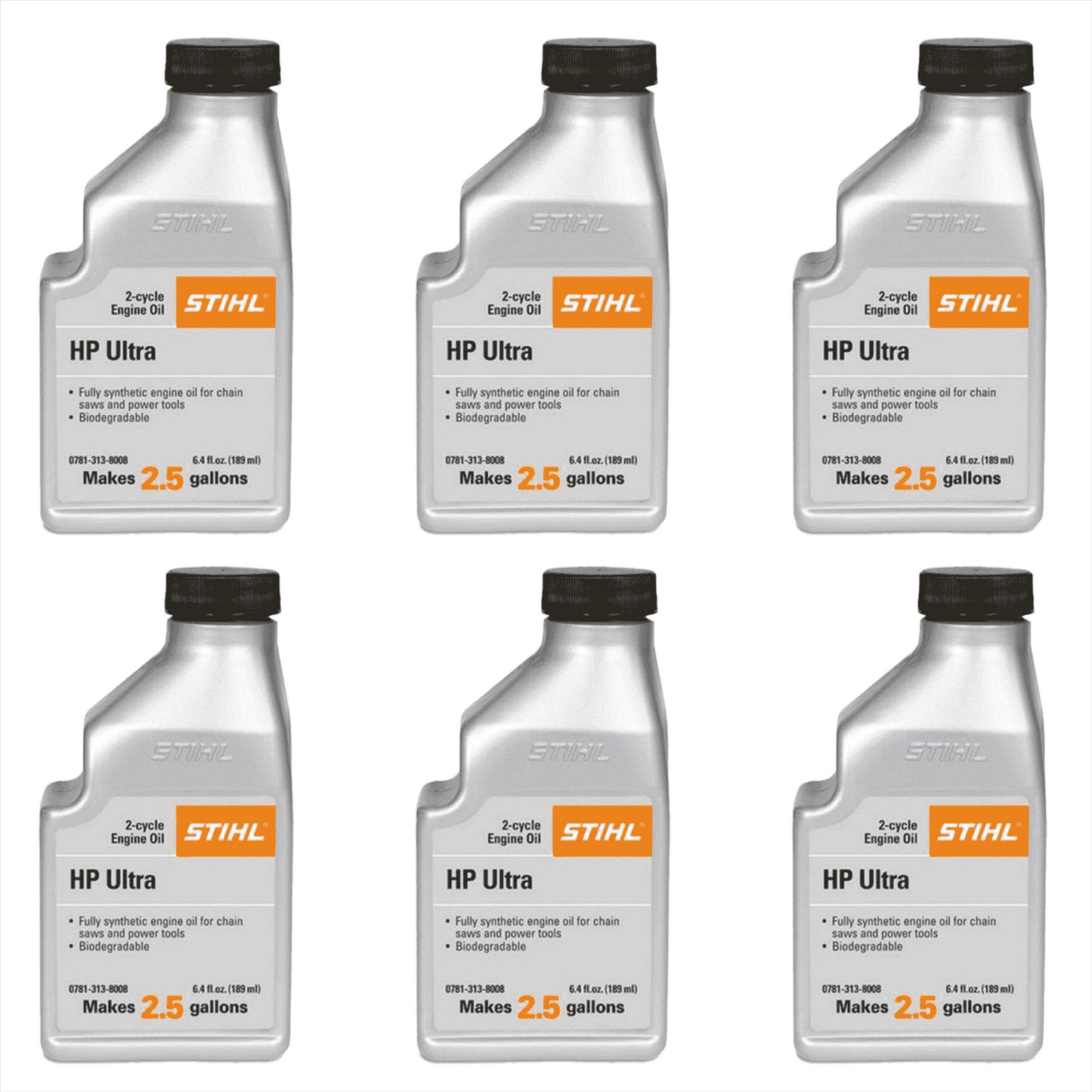 STIHL OEM HP ULTRA 6.4OZ OIL 6 PACK  Part# 0781 313 8009