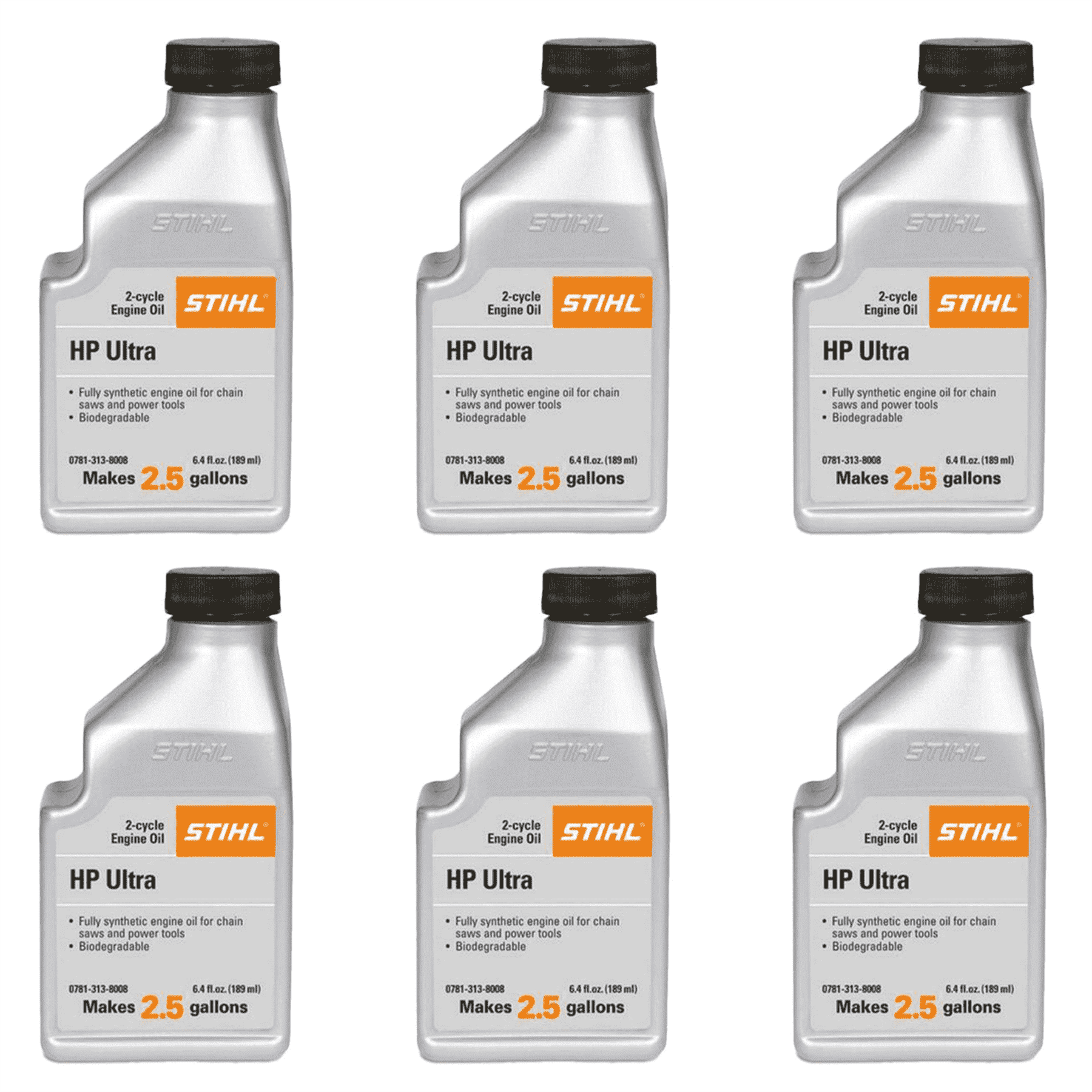 STIHL OEM HP ULTRA 6.4OZ OIL 6 PACK  Part# 0781 313 8009